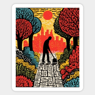 Urban Folk Art - The Quiet Custodian Magnet